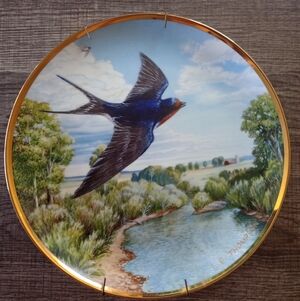 Vintage 'American Song Birds' Decorative Plate